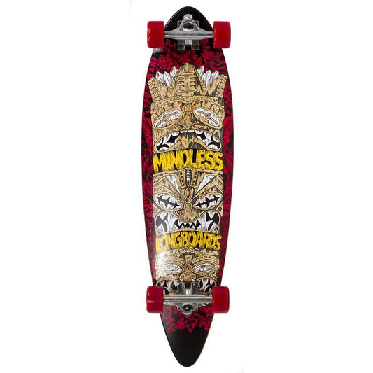 Mindless Tribal Rogue IV Longboard Complete Skateboard Red 38" x 9.75"