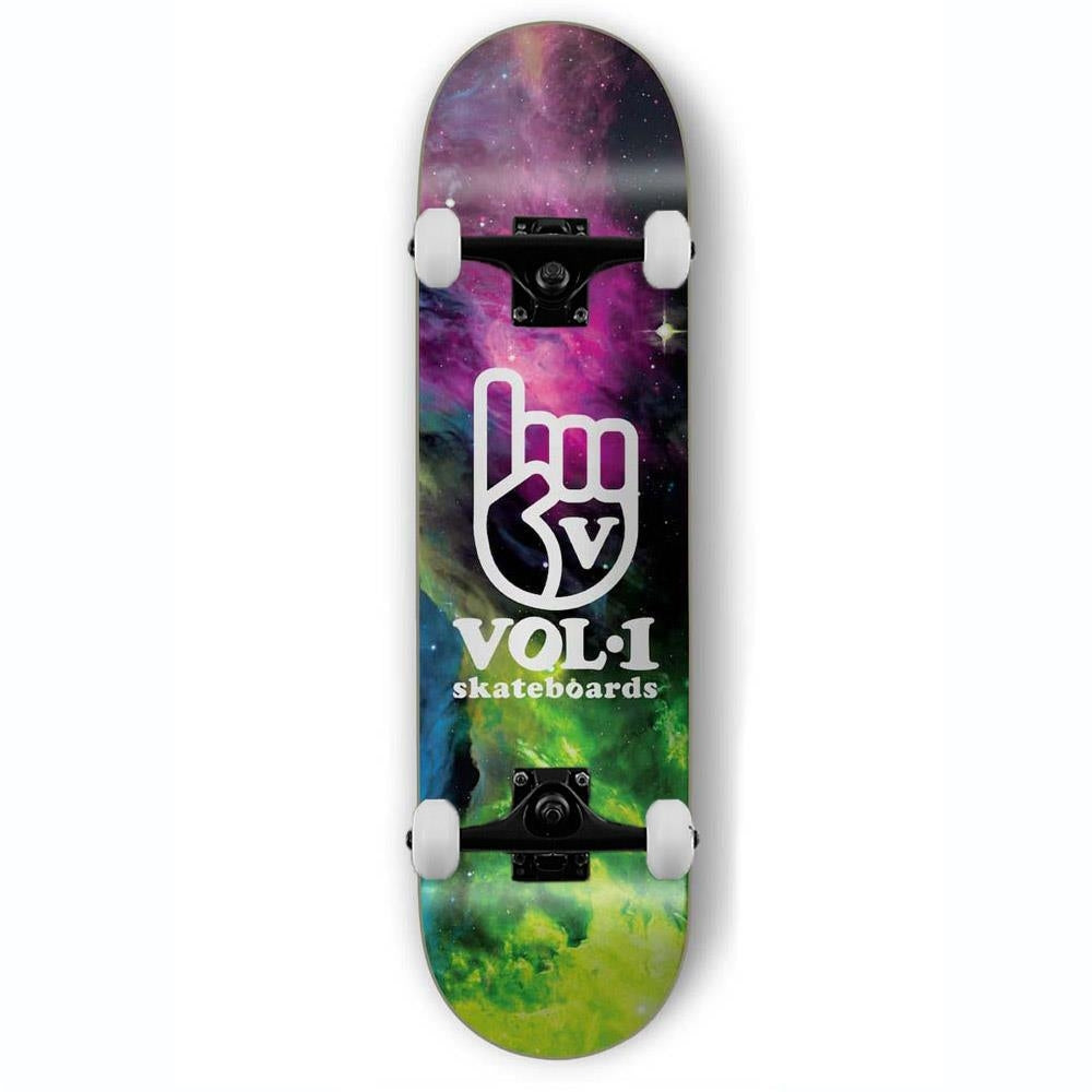 Vol.1 Cosmos Purple Green Complete Skateboard  7.75"