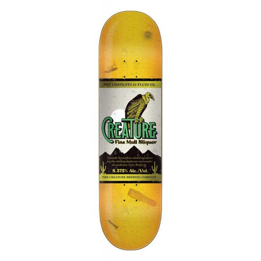 Creature Everslick Malt Sliquor SM Skateboard Deck Yellow 8.375"