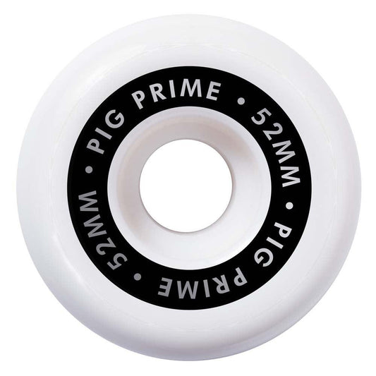 Pig Wheels Prime Skateboard Wheels White 52mm