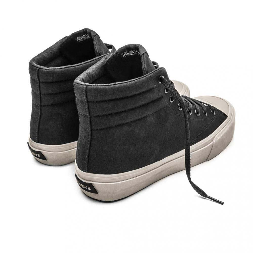 Straye Footwear Venice Black Bone Canvas Skate Shoes