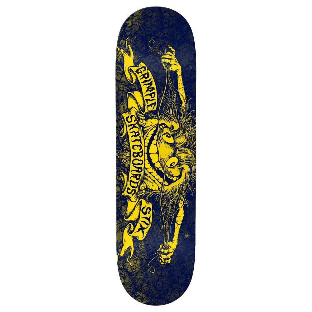 Anti Hero PP Grimplestix Skateboard Deck Black Yellow 7.75