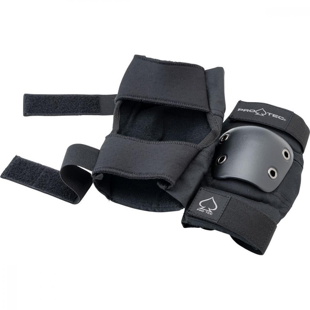 Pro-Tec Street Gear Junior 3 Pack Open Back Knee Elbow Wrist Pads Black