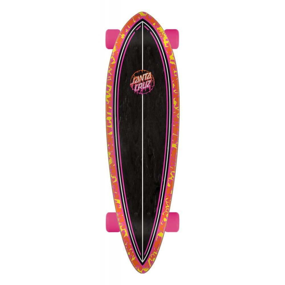 Santa Cruzer Factory Complete Cruiser Skateboard Toxic Dot Pintail Pink 33"