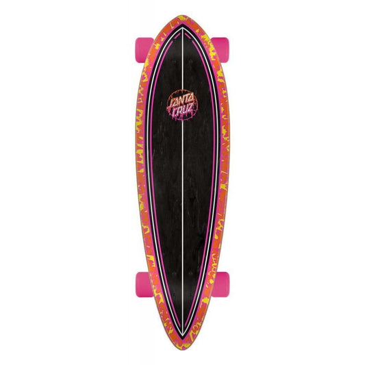 Santa Cruzer Factory Complete Cruiser Skateboard Toxic Dot Pintail Pink 33"