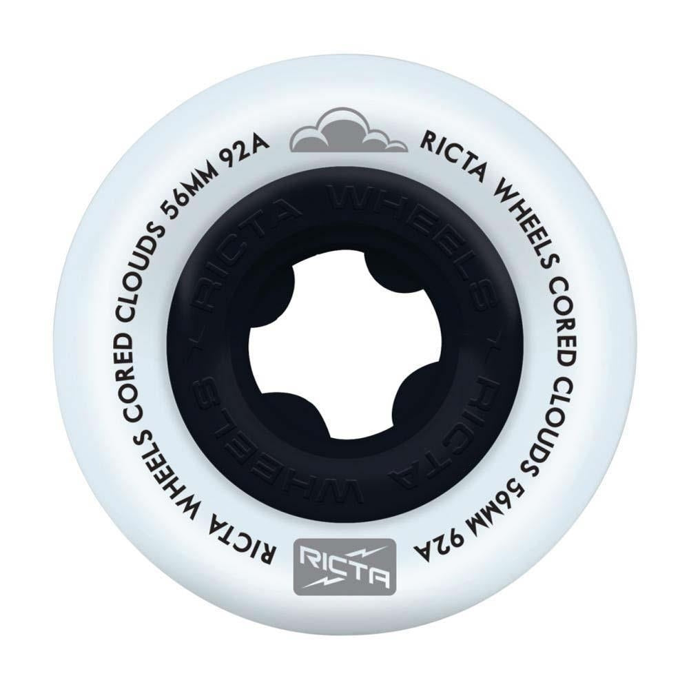 Ricta Skateboard Wheels Cored Clouds Black 92a Black 56 MM