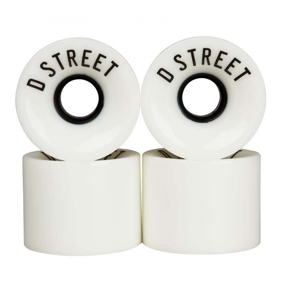 D Street Wheels 59 Cent Skateboard Wheels 78A White 59mm