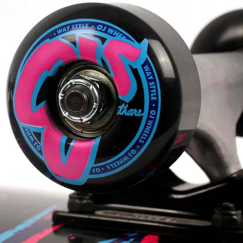 Creature 3D Logo Mini Factory Complete Skateboard Black 7.75"