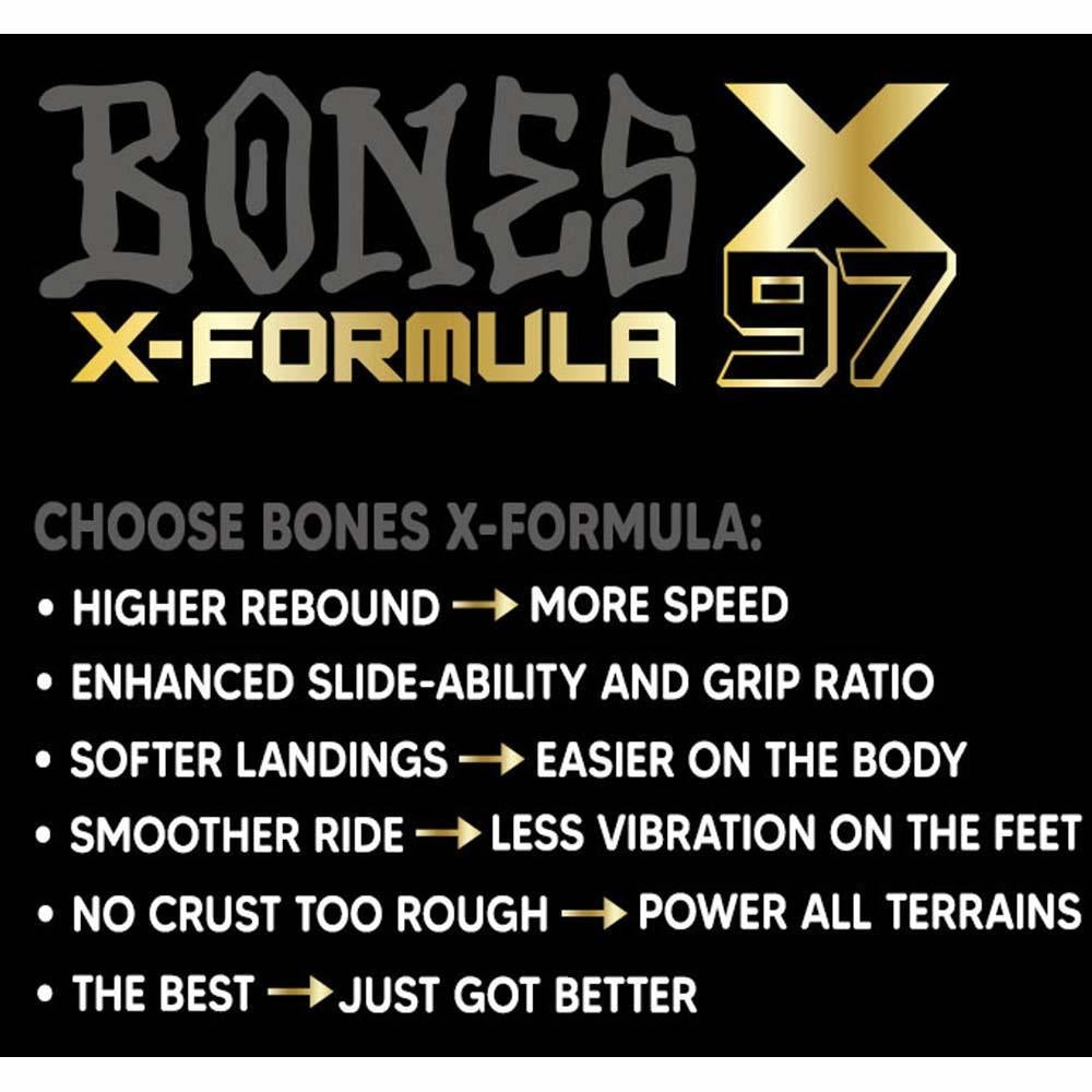 Bones Skateboard Wheels X Formula 97A V6 White 56mm