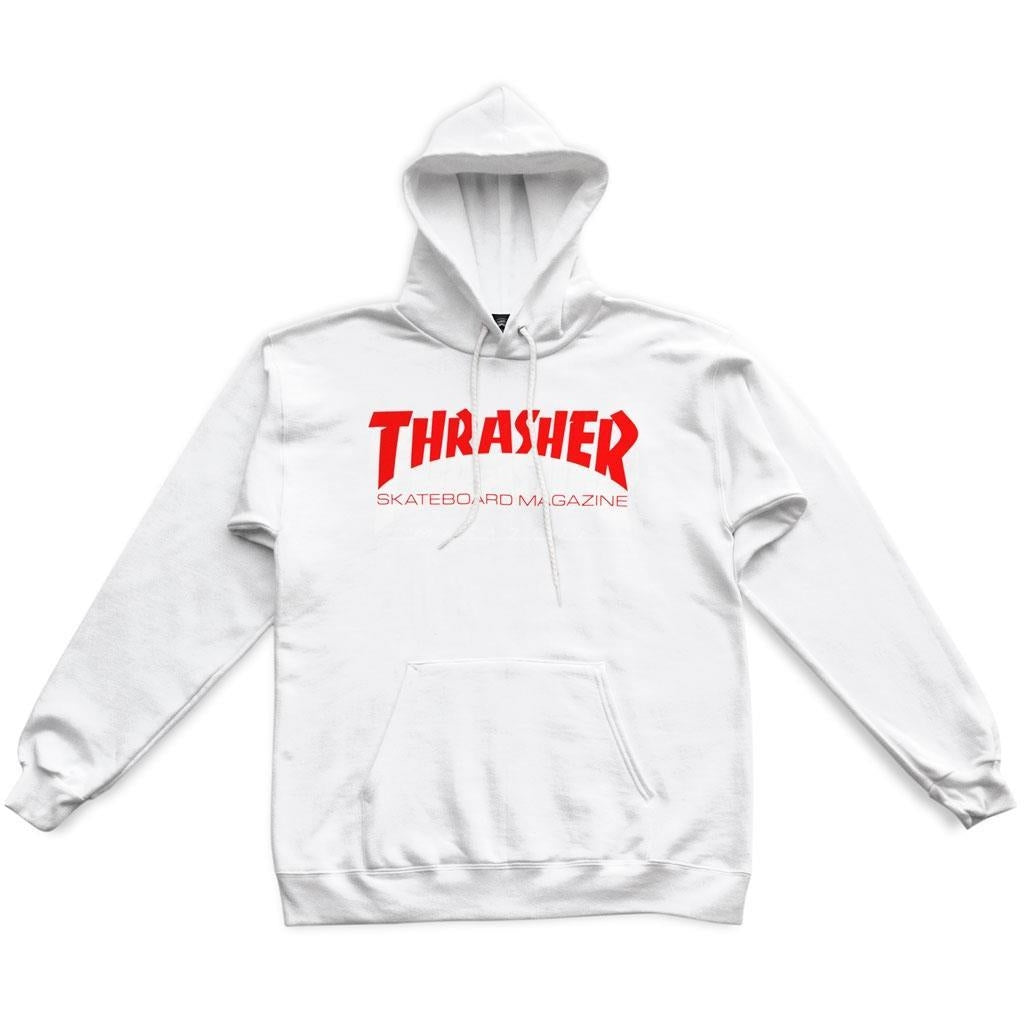 Thrasher Skate Mag Hooded Sweatshirt White & Red