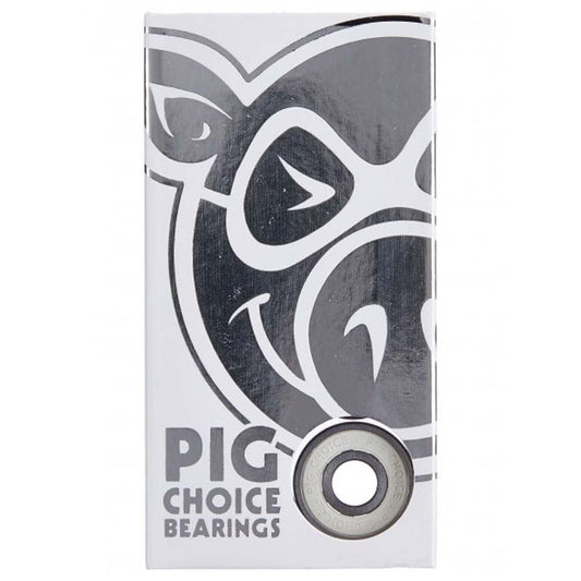 Pig Wheels Choice Skateboard Bearings White