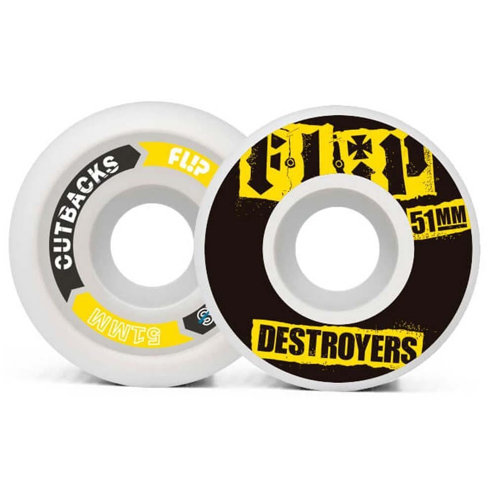 Flip Cutback Destroyer 99a Black Skateboard Wheels 51mm