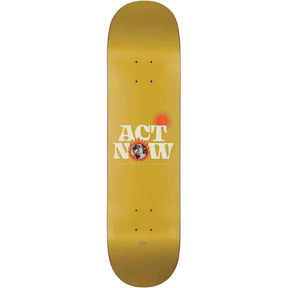 Globe G1 Act Now Skateboard Deck Mustard 8"