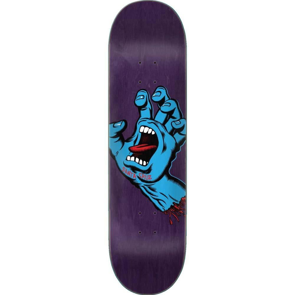 Santa Cruz Screaming Hand Skateboard Deck Purple Multi 8.38"