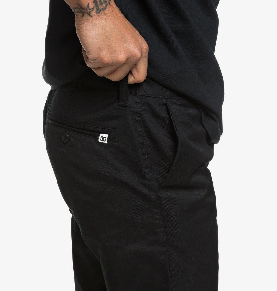 DC Shoes Worker Slim Fit Chino Pants Black