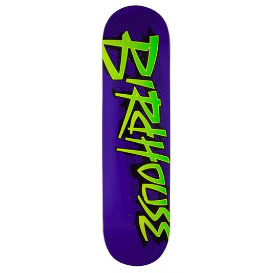 Birdhouse Skateboards Splatter Logo Skateboard Deck Purple 8.125"