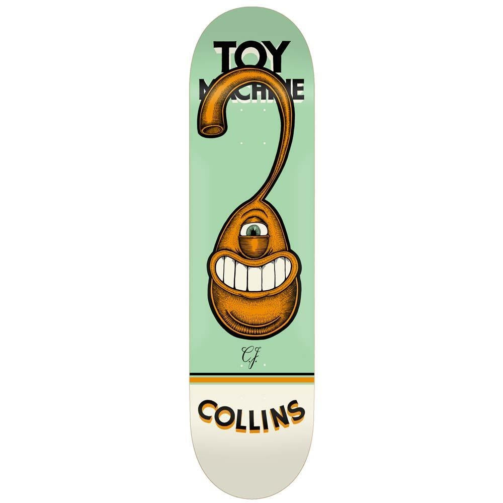 Toy Machine Collins Pen N Ink Skateboard Deck Blue 8.25"