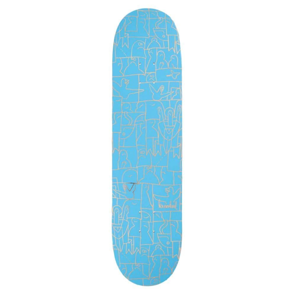 Krooked Flock Skateboard Deck Blue 8.25"