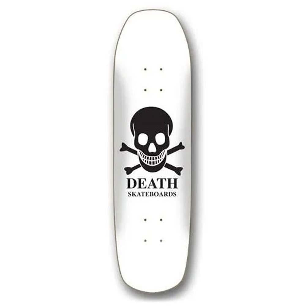 Death Skateboards White OG Skull Skateboard Deck Pool Shape 9"