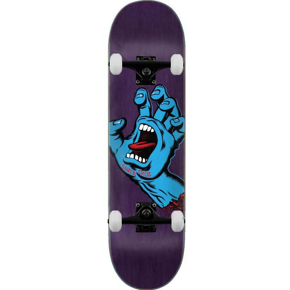 Santa Cruz Screaming Hand Complete Skateboard Purple Multi 8.38"
