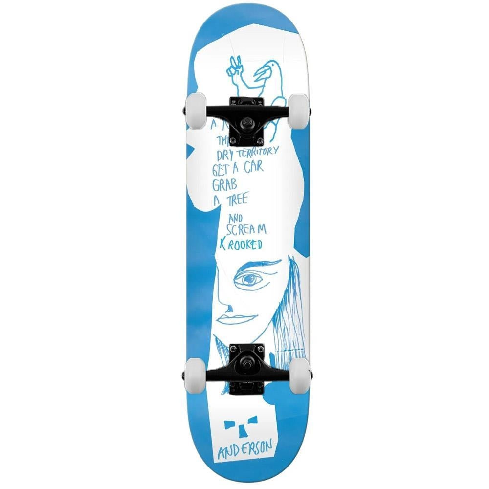 Krooked Complete Skateboard Manderson Territory Blue 8.12"