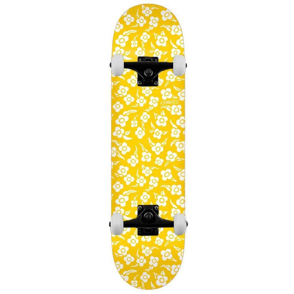Krooked Flowers Complete Skateboard Yellow 8.5"