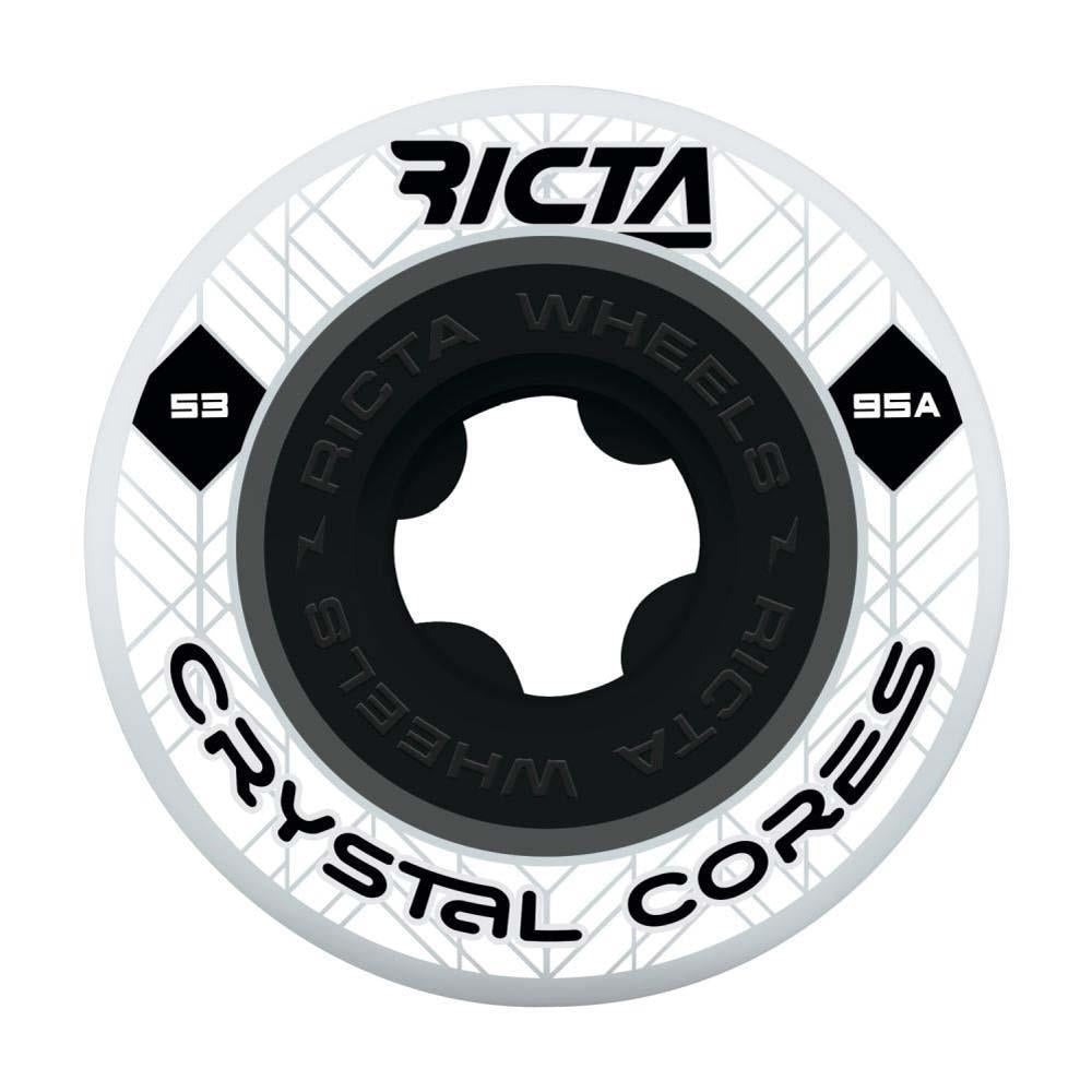 Ricta Crystal Cores Skateboard Wheels 95a Black Clear 53mm