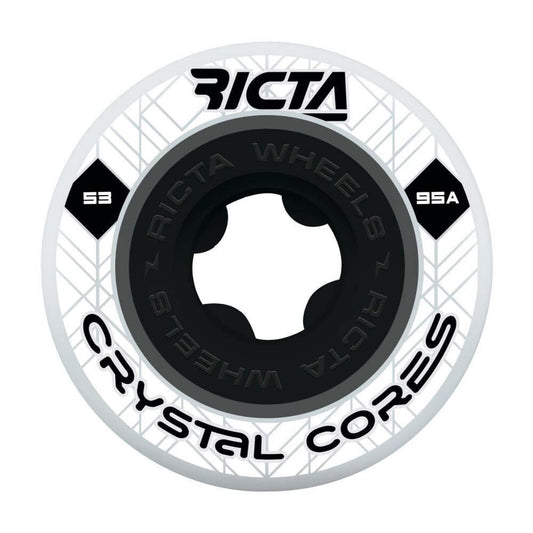 Ricta Crystal Cores Skateboard Wheels 95a Black Clear 53mm
