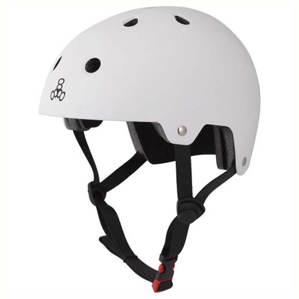Triple 8 Brainsaver Dual Cert EPS Helmet Rubber White