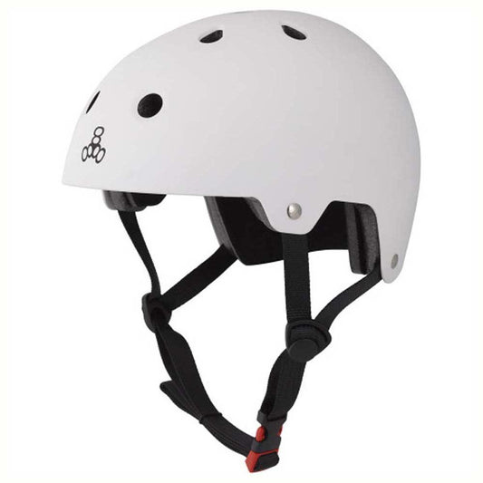 Triple 8 Brainsaver Dual Cert EPS Helmet Rubber White