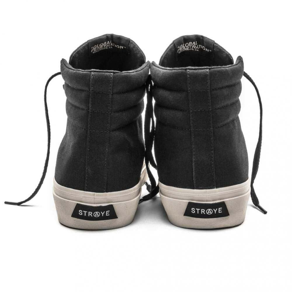 Straye Footwear Venice Black Bone Canvas Skate Shoes
