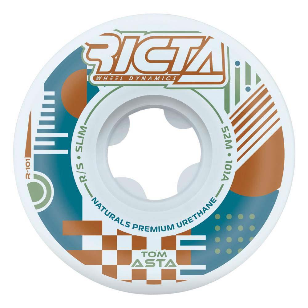 Ricta Skateboard Wheels Asta Flux Naturals Slim 101a White 52mm