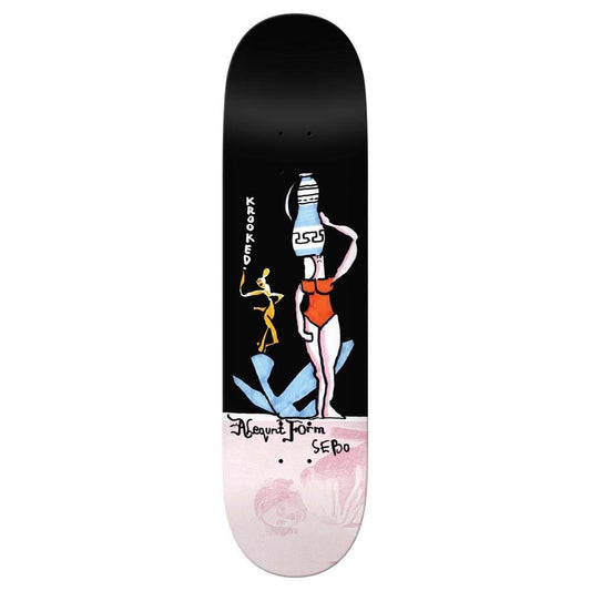 Krooked Pro Skateboard Deck Sebo Vase Black 8.06"