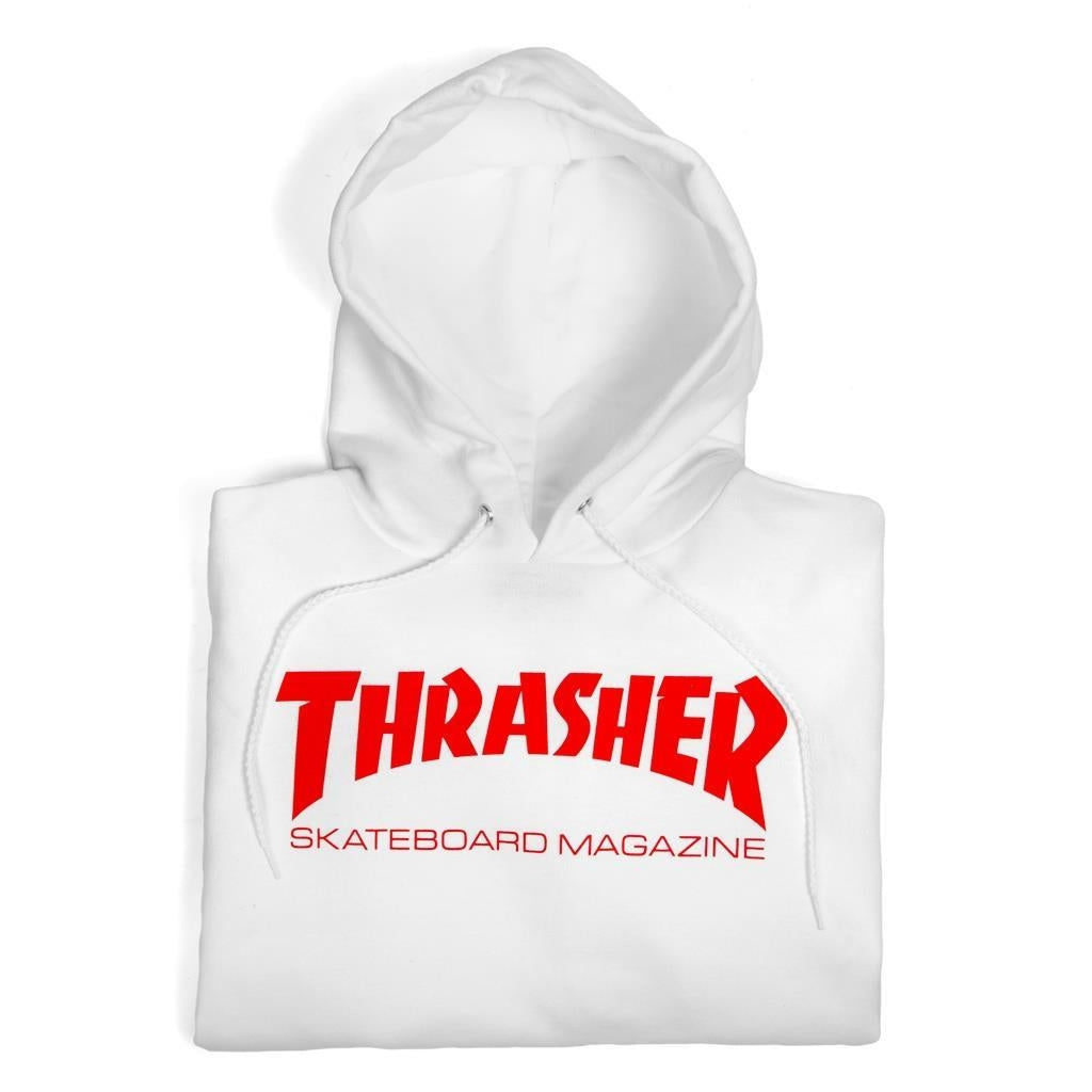 Thrasher Skate Mag Hooded Sweatshirt White & Red