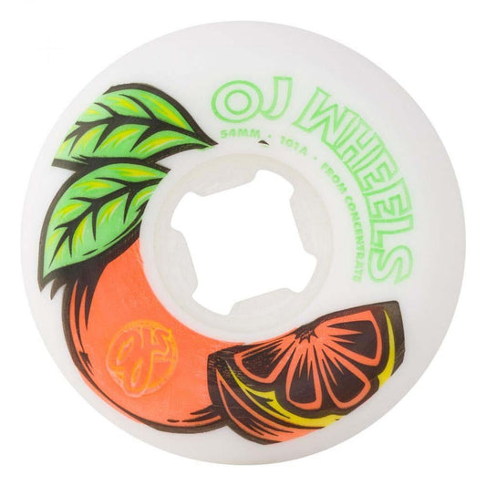 OJ Skateboard Wheels From Concentrate Hardline 101a White 54mm