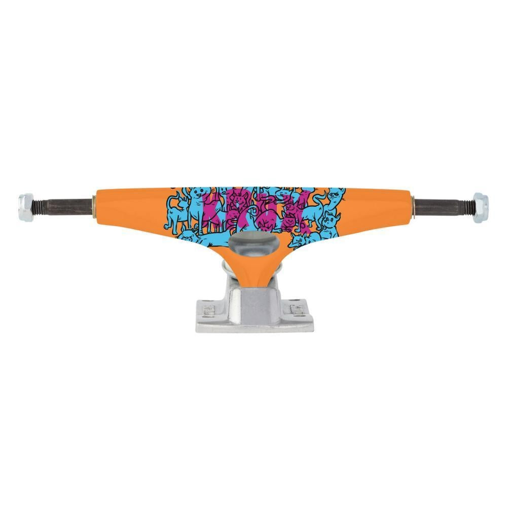 Krux Skateboard Trucks K5 Cat Party 2 DLK Standard Silver/Orange 8"