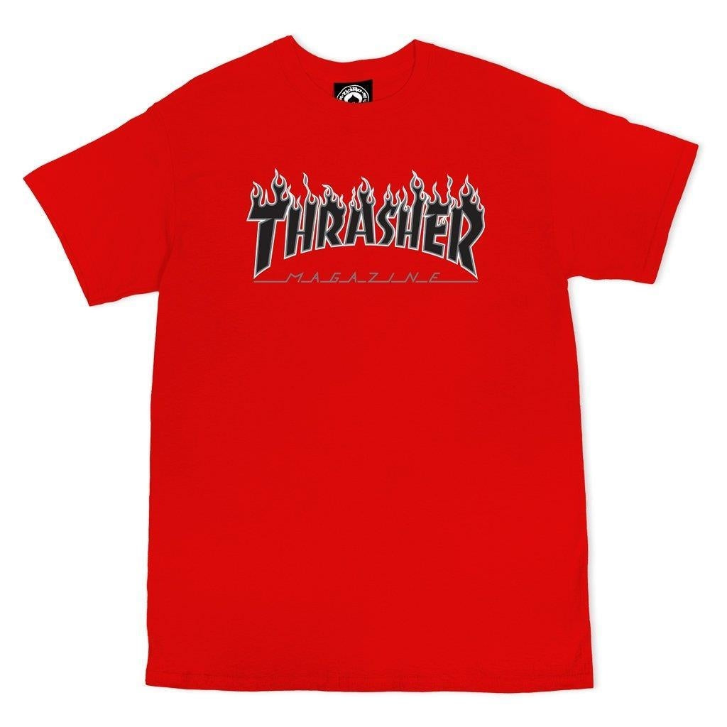 Thrasher Mag Flame Logo T-shirt Red1