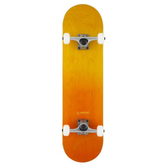 Rocket Complete Skateboard Double Dipped Orange Yellow 8"