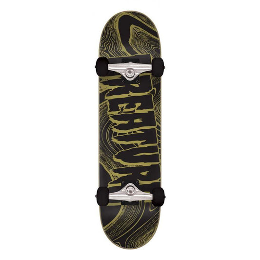 Creature Factory Complete Skateboard Metallic Swirl Logo Mini Black/Gold 7.75"