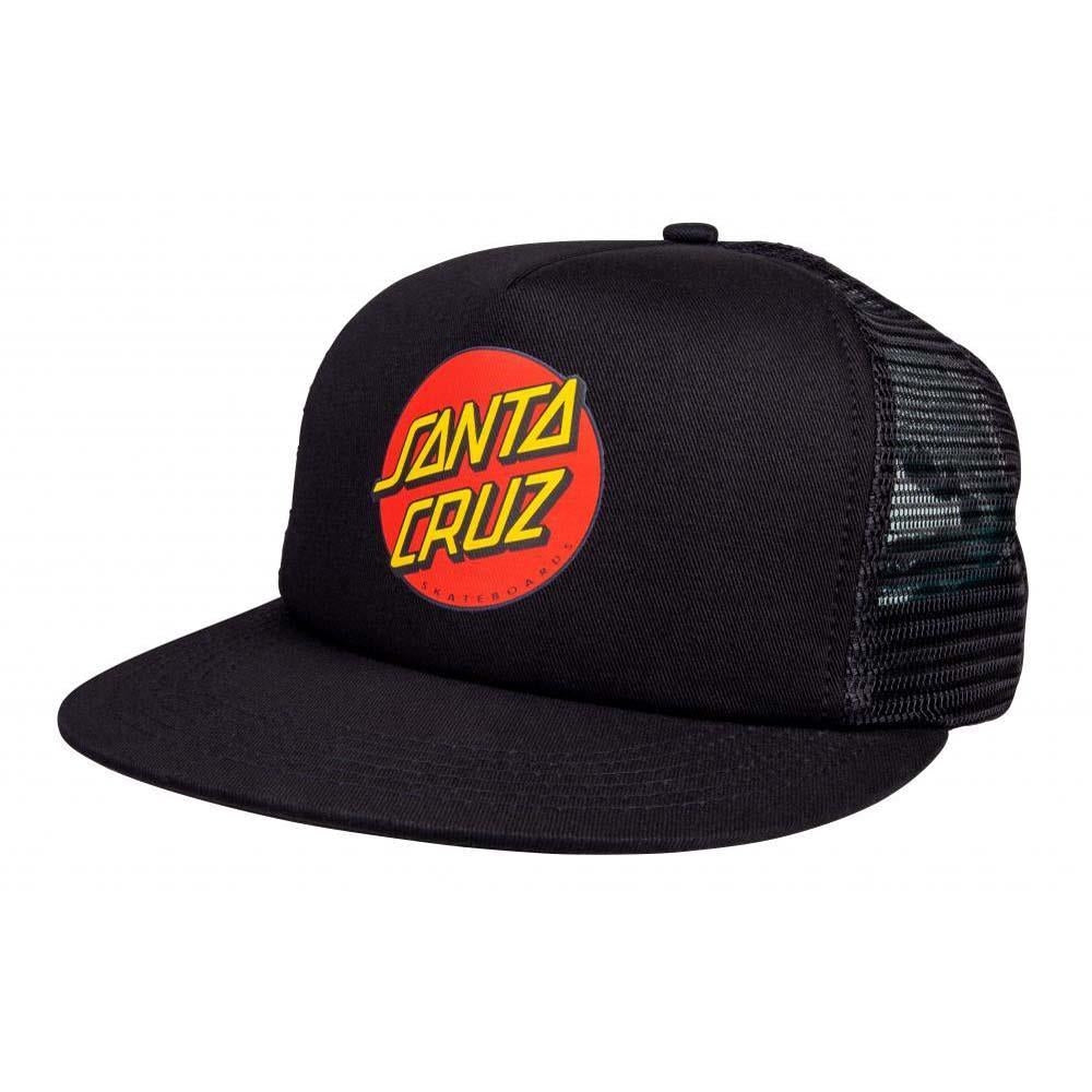 Santa Cruz Classic Dot Trucker Mesh Cap Black Black