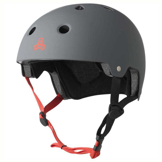 Triple 8 Brainsaver Dual Cert EPS Helmet Rubber Gun Grey