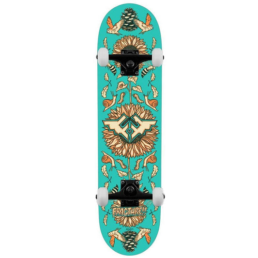 Fracture x Adswarm 2 The Golden Ratio Complete Skateboard Turquoise 8.25"