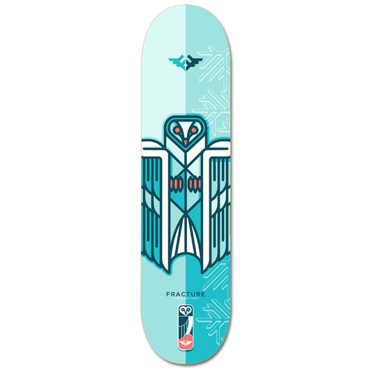 Fracture x Jono Wood Skateboard Deck Turquoise 8"