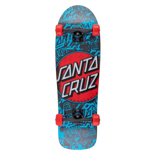 Santa Cruzer Factory Complete Cruiser Skateboard Contra Distress Shaped Multi 31.7"