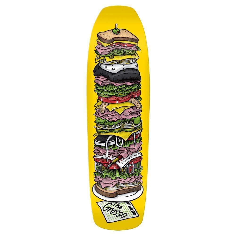 Anti Hero Pro Skateboard Deck Grosso Dagwood Re-Color Multi 9.25"