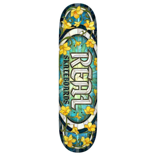 Real Skateboard Deck Team Oval Cathedral Blue 8.06"