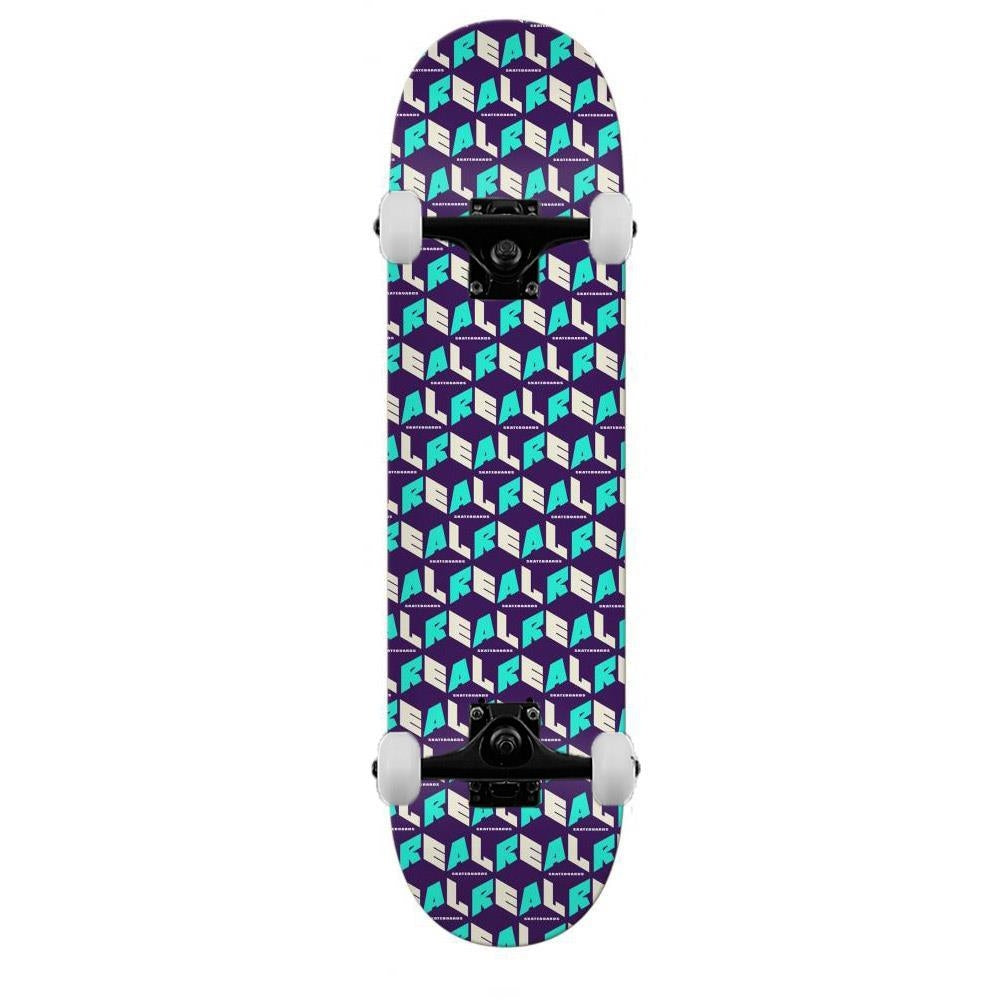 Real Complete Skateboard Pricepoint City Blocks Purple 7.75"