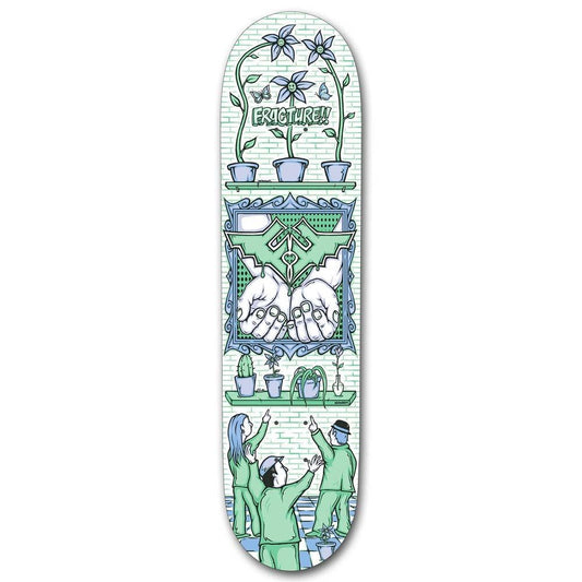 Fracture x Adswarm Skateboard Deck Green 8.0"