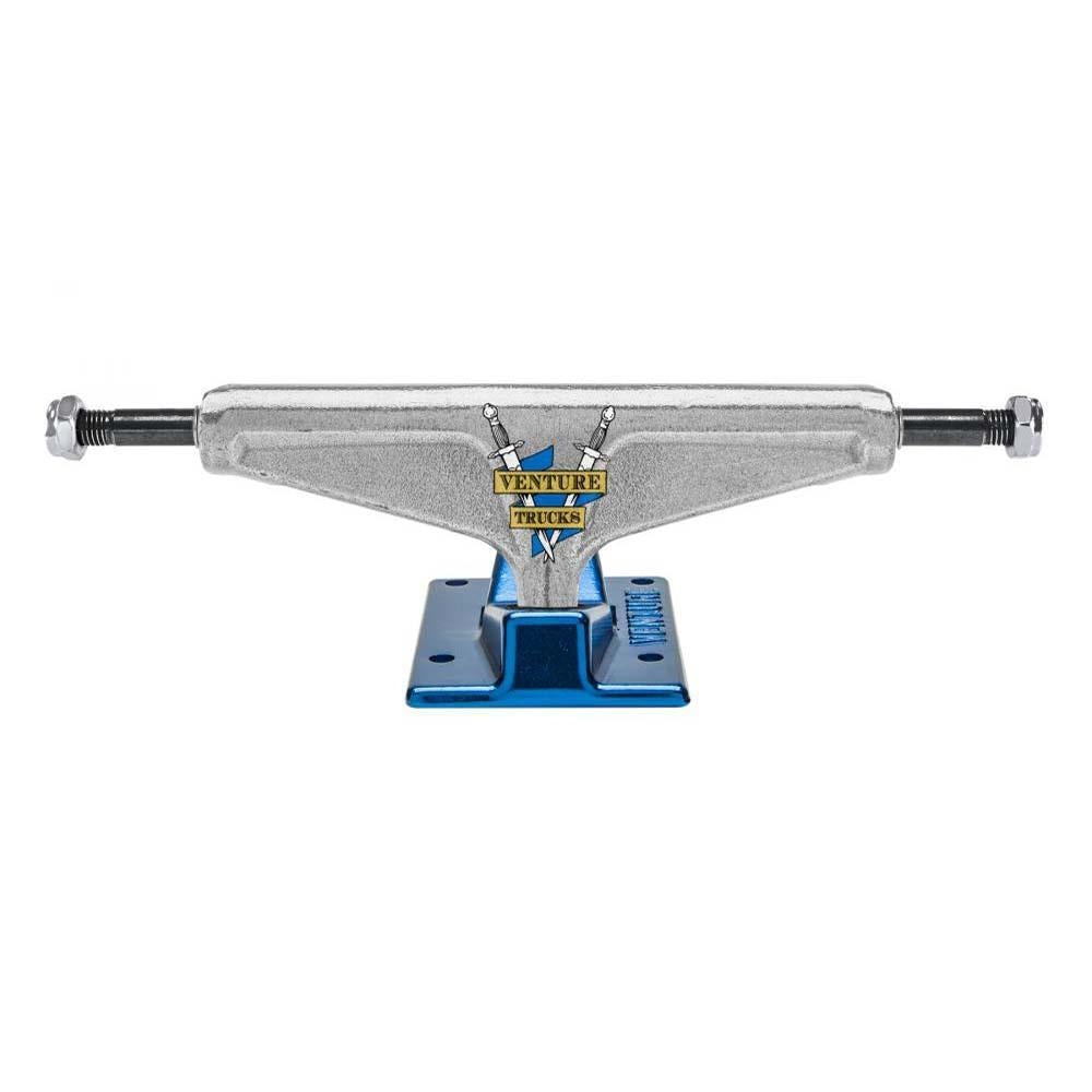 Venture 5.8 Crest V-Lights Skateboard Trucks Blue/Polished 5.8"