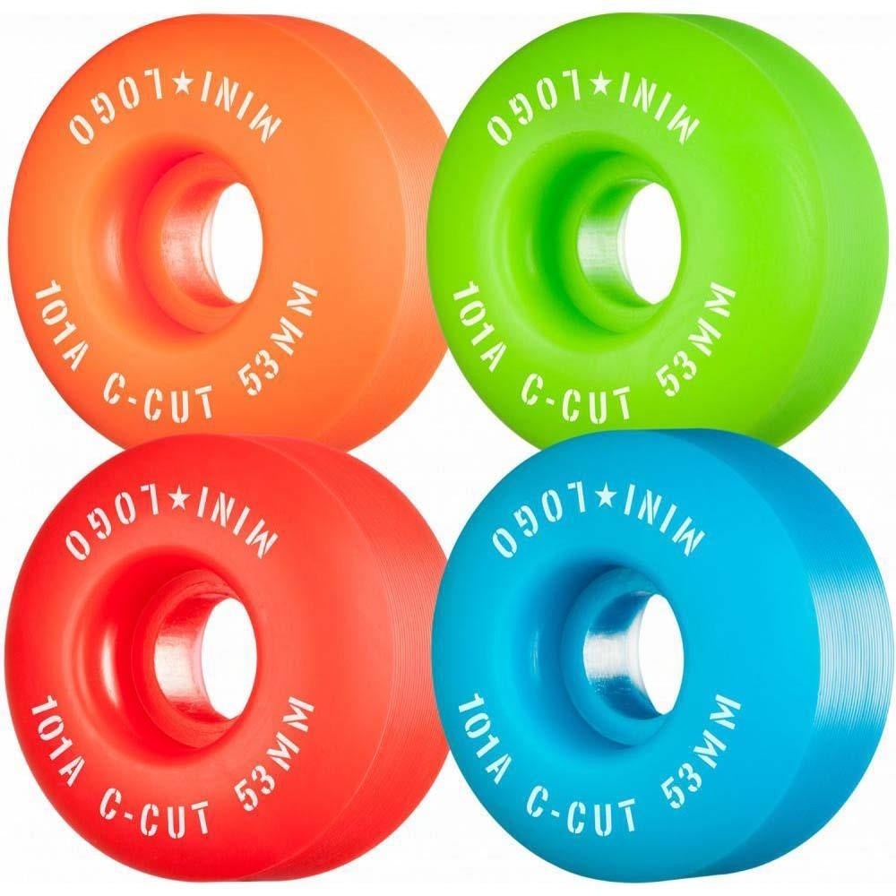 Mini Logo C-Cut Skateboard Wheels 101a Assorted 53mm